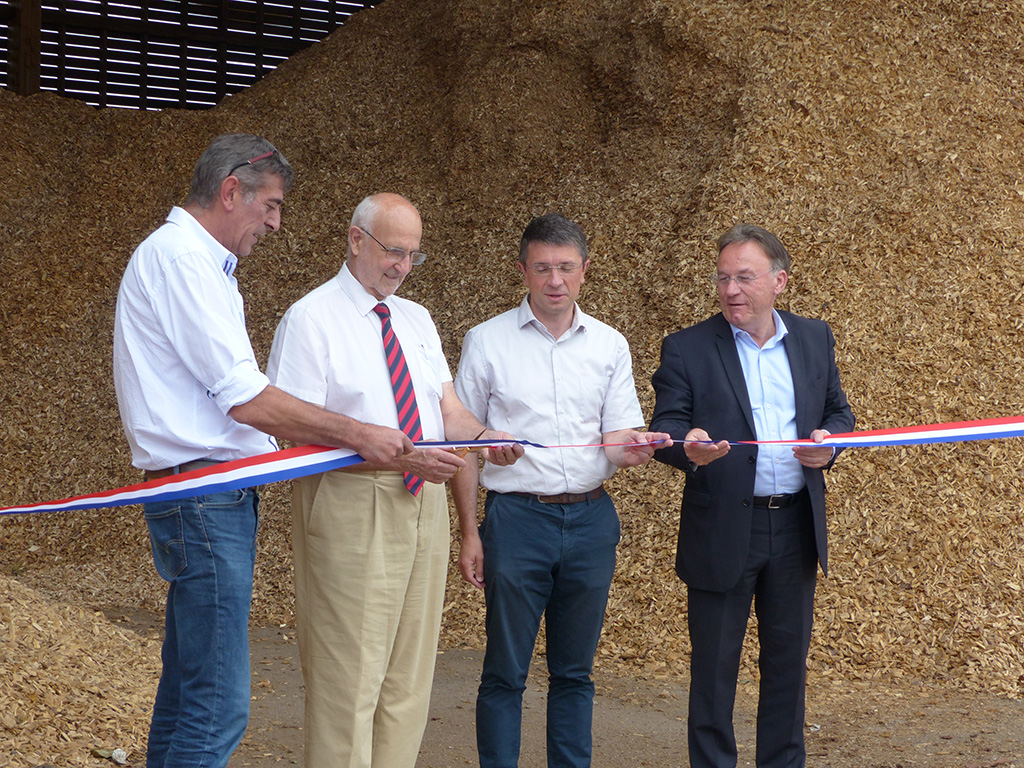 Inauguration de la plate-forme de stockage de bois de Château-Chinon